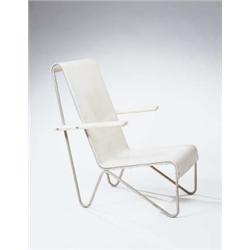 GERRIT RIETVELD "BEUGELSTOEL," CA. 1930 MANUFACTURED BY G. A. VAN DER GROENEKAN FOR CHARLES KARST...