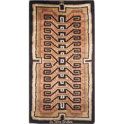 IVAN DA SILVA BRUHNS RUG, CA. 1925-1930 MANUFACTURED BY DE SAVIGNY; WOOL PILE WITH WOVEN SIGNATUR...