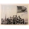 Image 1 : Framed photo of Marines on Mount Suribachi with Jar of Sand Collected on Iwo Jima