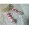 Image 2 : EARRINGS - NEW - FACETED PINK CATS EYE WITH SHEPHARD HOOKS - 1 1/2"
