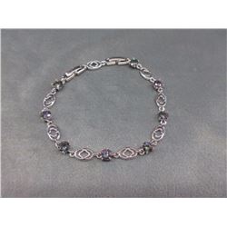 BRACELET - 8CTW ROUND FACETED MYSTIC TOPAZ (8 TTL) IN STERLING SILVER SETTING - RETAIL ESTIMATE $325