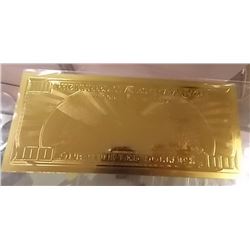 GOLD FOIL BILL - .999 GOLD - BEN FRANKLIN
