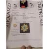 Image 2 : RING - 4.18TCW - ORNATE DISIGNED AMETHYST & EMERALD IN STERLING SILVER SETTING -  - INCLUDES CERTIFI