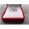 Image 2 : RING - GREEN AMETHYST & 2 DIAMONDS IN STERLING SILVER SETTING - RETAIL ESTIMATE $375