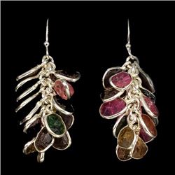 Natural Rough Tourmaline Earrings