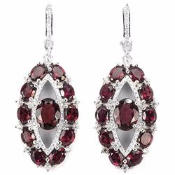 Natural Rhodolite Garnet Earrings