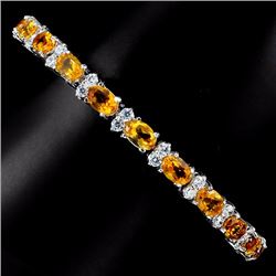 Natural Golden Yellow Citrine Bracelet