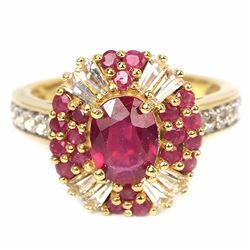 Genuine Red  Ruby Ring