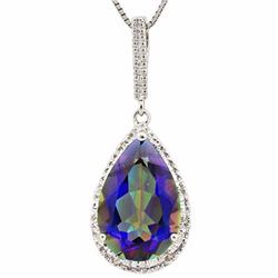 Natural Ocean Mystic & Diamond 5.14 carats Pendant