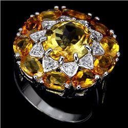 Natural Yellow Citrine Ring