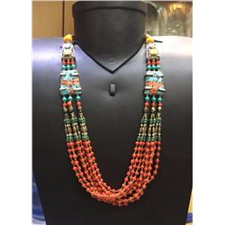 Tibet Natural Stone Tribal Queen Royal Necklace