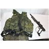 Image 1 : TACTICAL PAINTBALL VEST, REFILL CANNISTERS, AND TIPMAN PRO CARBINE PAINTBALL GUN