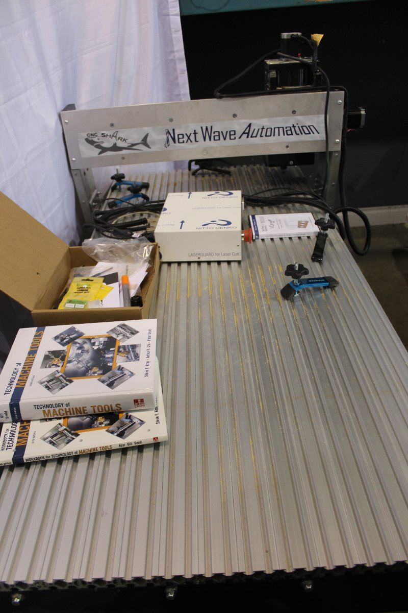 NEXTWAVE AUTOMATION CNC SHARK 2 FOOT 4 INCH BY 5 FOOT 3 INCH TABLE ...