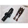 Image 1 : LOT OF HUNTING ACCESSORIES, EAR PROTERCTION, NC STAR 4X32 P4 SNIPER SCOPE AND COLDWELL GUN TRIPOD