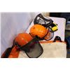 Image 2 : 2 SAFETY HARDHATS WITH VISORS, AND EAR PROTECTION, FACE SHIELD, AND PROTECTIVE PANTS