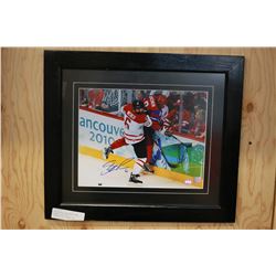 AUTOGRAPHED SHEA WEBER TEAM CANADA PHOTO WITH AUTHENTICITY, FRAMED AND MATTED