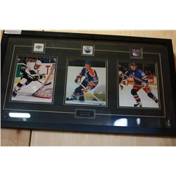 WAYNE GRETZKY FRAMED AND MATTED PHOTOS, EDMONTON OILERS