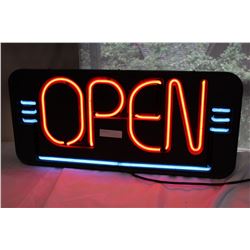 NEON OPEN SIGN, WORKING