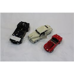 THREE DIE CAST CARS