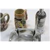 Image 2 : BEER STEINS BOTTLE AND ASHTRAY