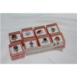 LOT OF EIGHT NEW DINNER RINGS