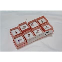 LOT OF EIGHT NEW DINNER RINGS