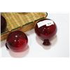 Image 2 : LOT OF VINTAGE RED GLASS FLOATS