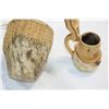 Image 4 : ANIMAL HIDE DRUM AND WOOD CARVED MUG