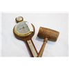 Image 2 : WOOD MALLET AND BAROMETER