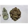 Image 2 : TWO BUDHA FIGURES AND FROG