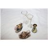 Image 1 : PAIR OF SIGNED NACHTMANN CRYSTAL VASES AND WEST GERMAN VASE