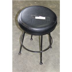 BLACK LEATHER STOOL