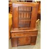 Image 1 : WALNUT WATERFALL DISPLAY CABINET