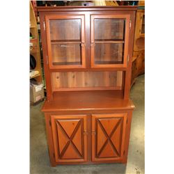 2-DOOR STAINED MODERN SERVING CABINET