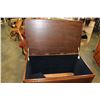 Image 2 : FELT LINED WALNUT CARVED BLANKET BOX