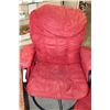 Image 1 : RED GLIDING ROCKER AND OTTOMAN