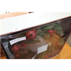 NEW IN BOX SPRING WREATH MGNOLIA POMEGRANITE