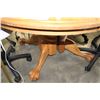 Image 3 : ROUND OAK PEDESTLE DINING TABLE