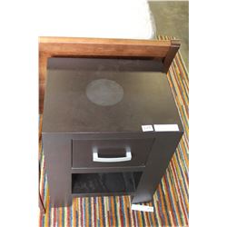 ESPRESSO FINISH 1-DRAWER MODERN ENDTABLE
