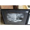 Image 1 : LARGE FRAMED BLUE AND WHITE NATURE PRINT