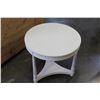 Image 1 : ROUND WHITE 2-TIER ENDTABLE