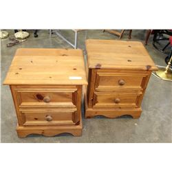 PAIR OF PINE 2-DRAWER NIGHTSTANDS