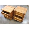 Image 2 : PAIR OF PINE 2-DRAWER NIGHTSTANDS