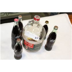 LOT OF VINTAGE COKE BOTTLES