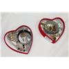 Image 1 : TWO HEART BOXES WITH RHINESTONE JEWELLRY