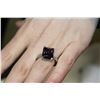 Image 2 : 14KT WHITE GOLD AMETHYST DINNER RING