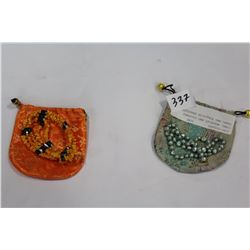 CORAL BRACELET AND CULTURED PEARL AND TURQUOISE BRACELET