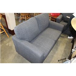 BRAND NEW STEEL GREY FABRIC AHSLEY FURNITUTRE SOFA AND LOVESEAT