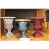 Image 1 : LOT OF THREE CAST IRON PLANTERS