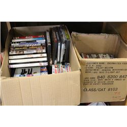 TWO BOXES OF DVDS
